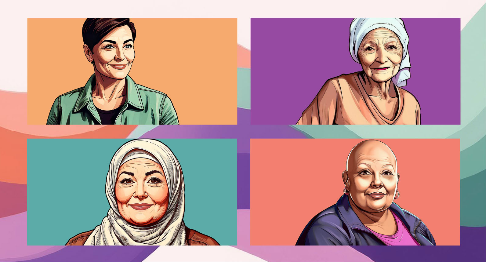 Illustration of four women
